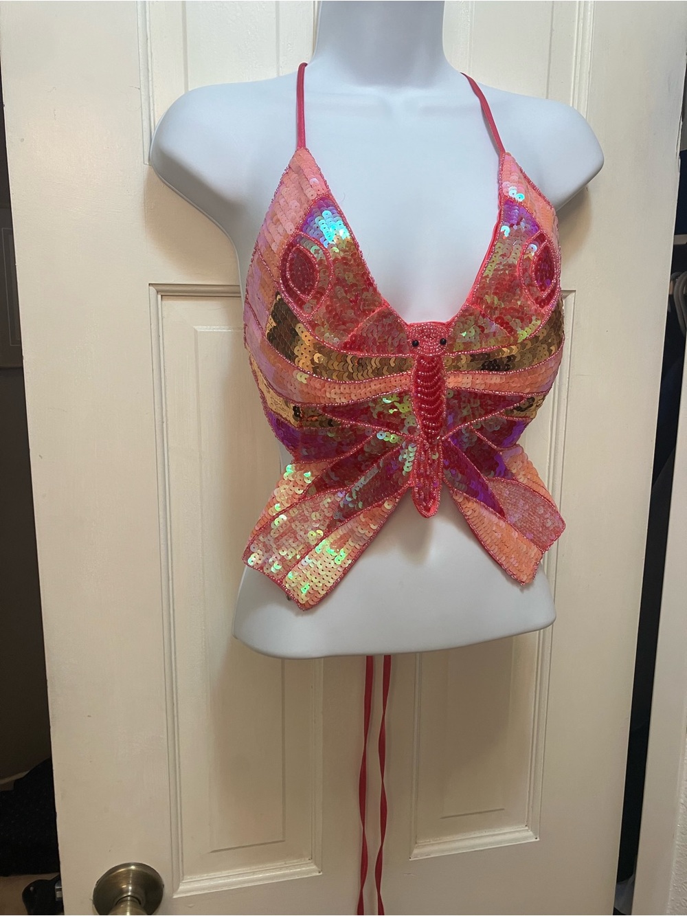 Sequin butterfly top